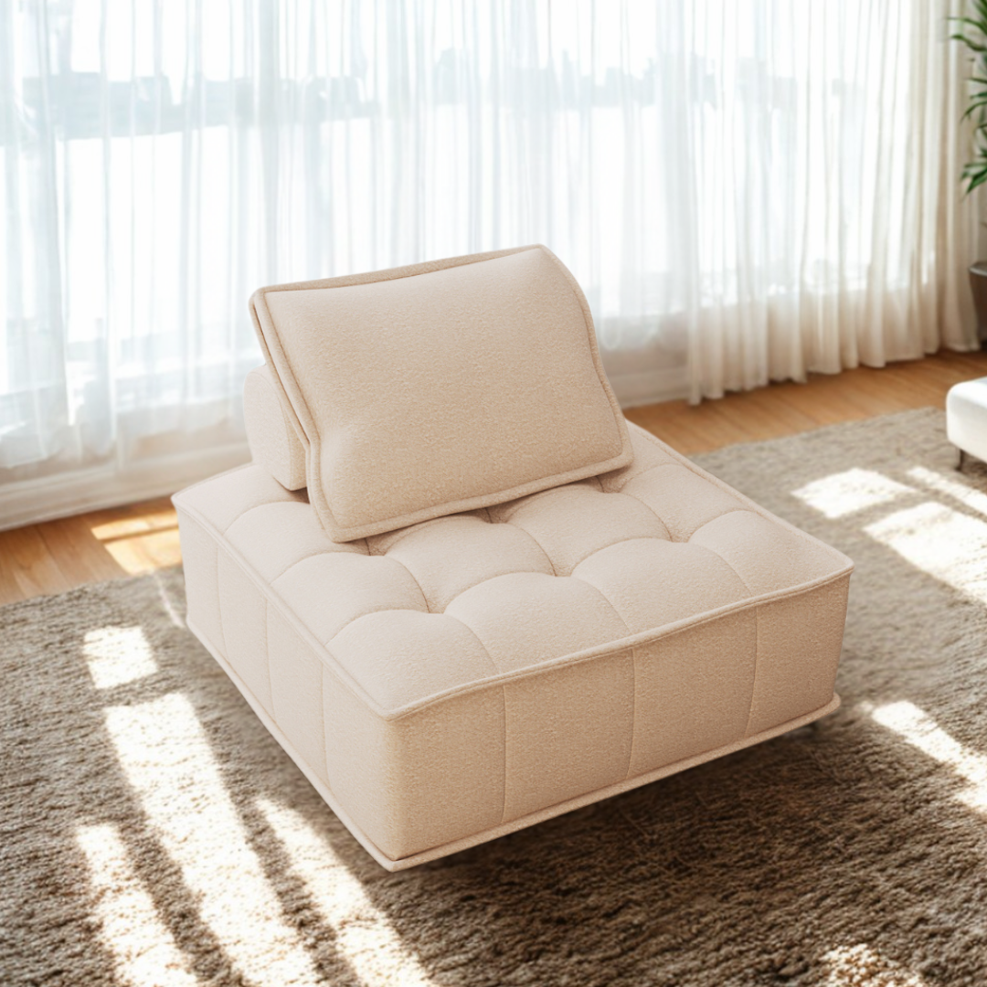 Mallow Modular Lounge Chair - Flat Boucle BUBULAND HOME
