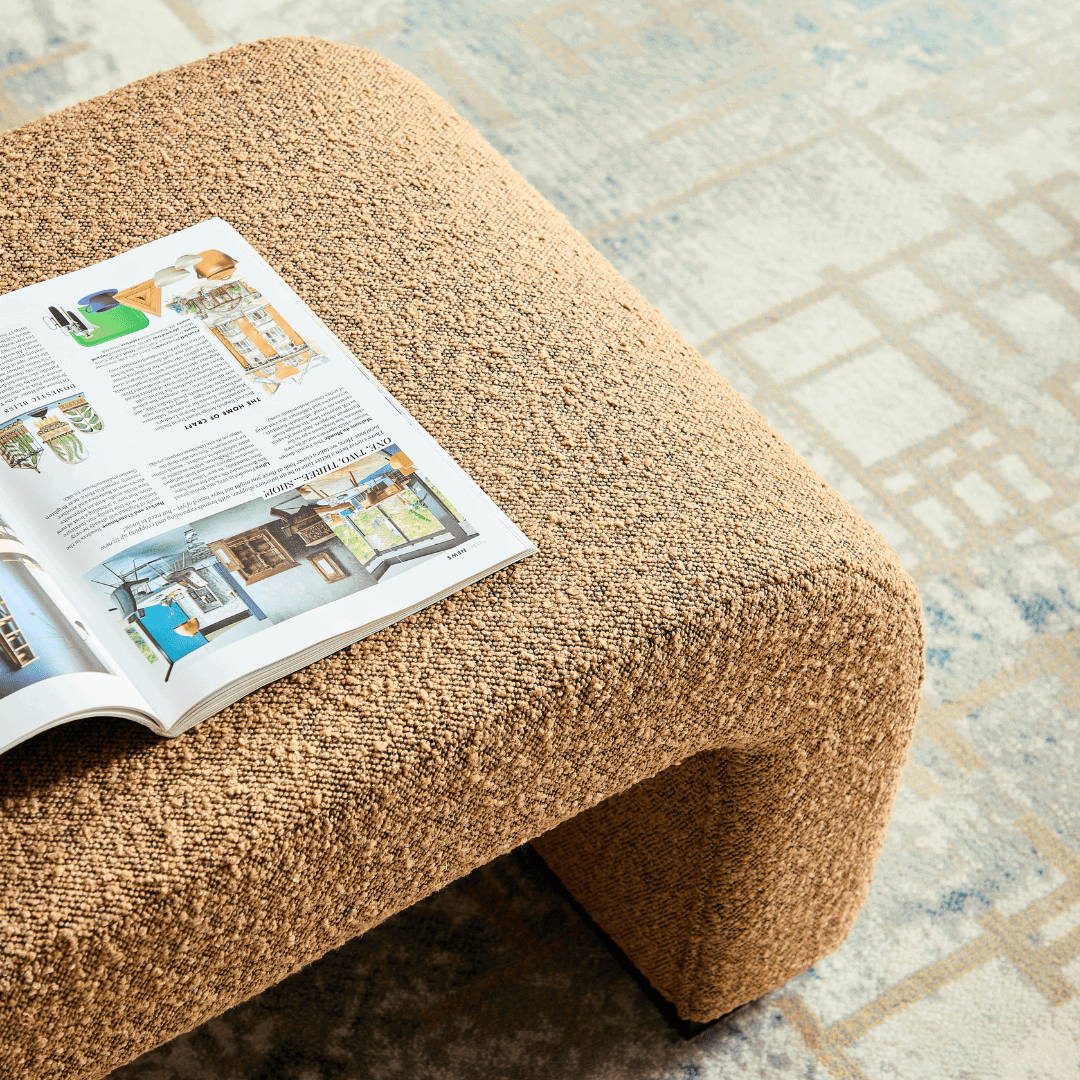 Arch Bench Ottoman - Premium Terracotta Boucle BUBULAND HOME