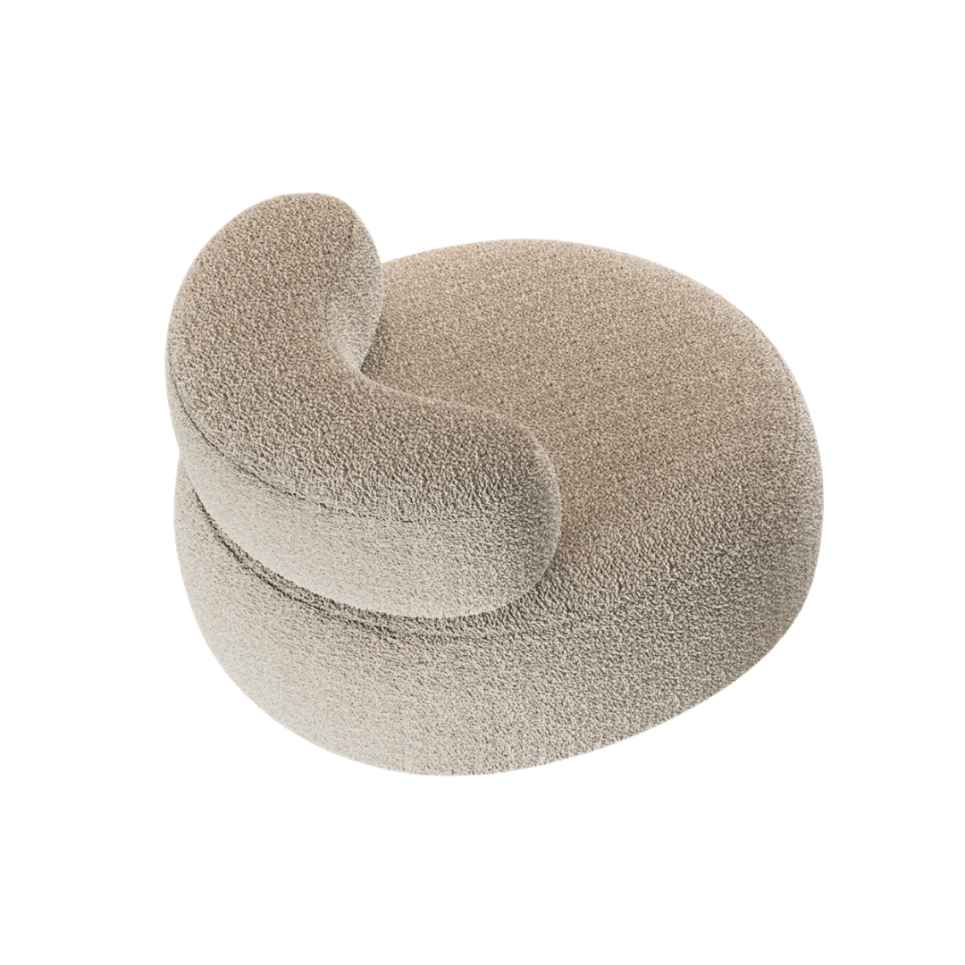 Arco Lounge Chair - Tangerine Premium Fabric BUBULAND HOME
