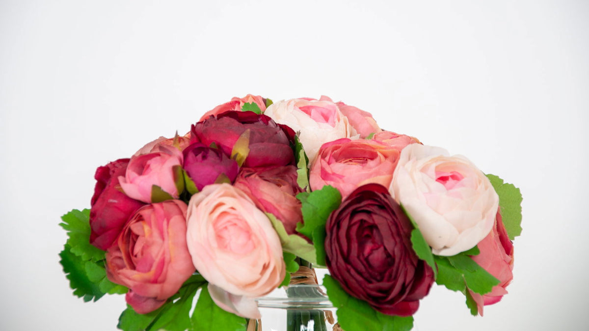 Artificial Camellia Bouquet - Floral Red BUBULAND HOME