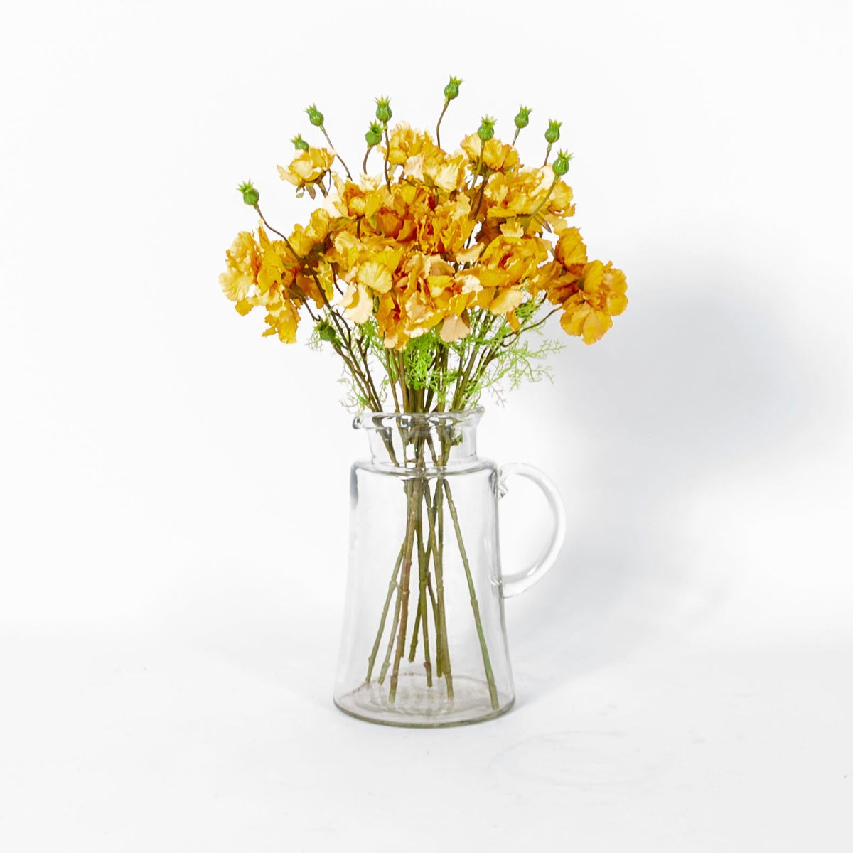 Artificial Iceland Pincushion Flower - Floral Yellow BUBULAND HOME