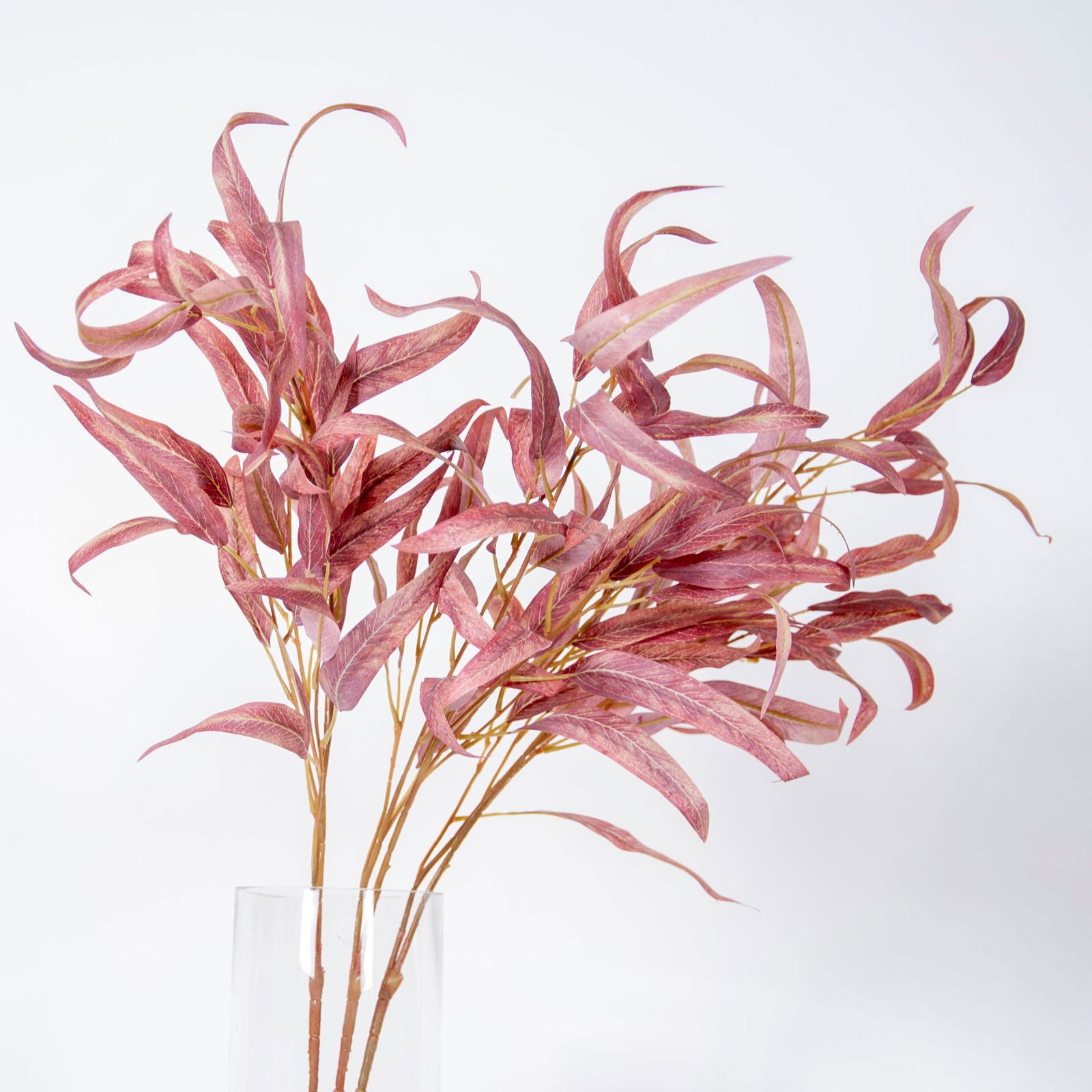 Artificial Long Leaves - Floral Red BUBULAND HOME