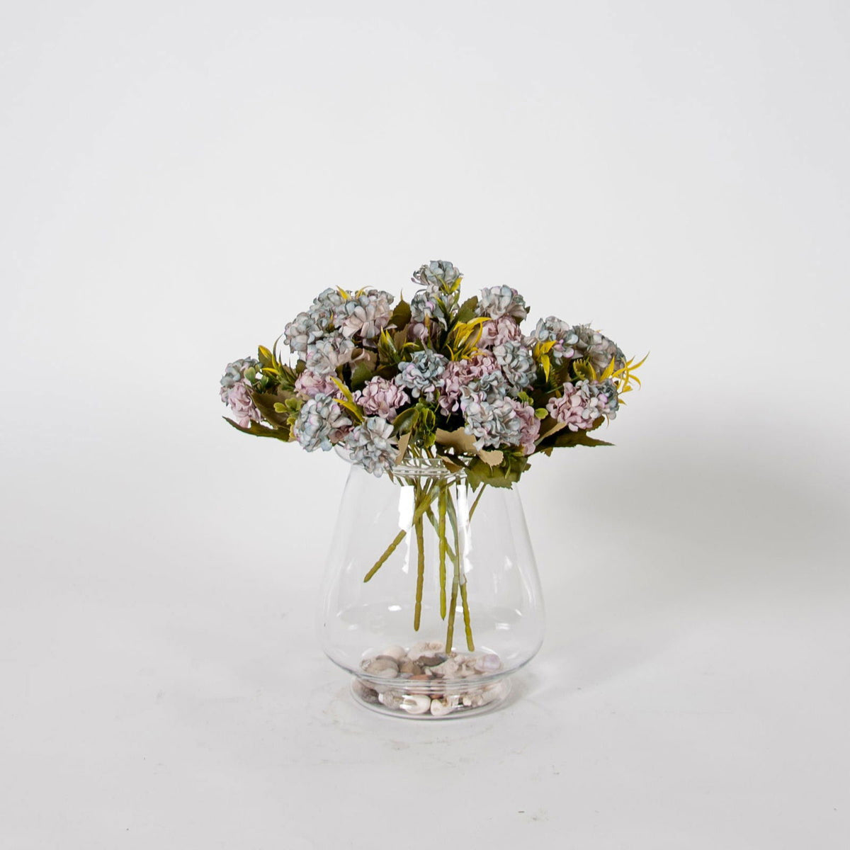 Artificial Mini Lucky Hydrangea - Floral Blue BUBULAND HOME