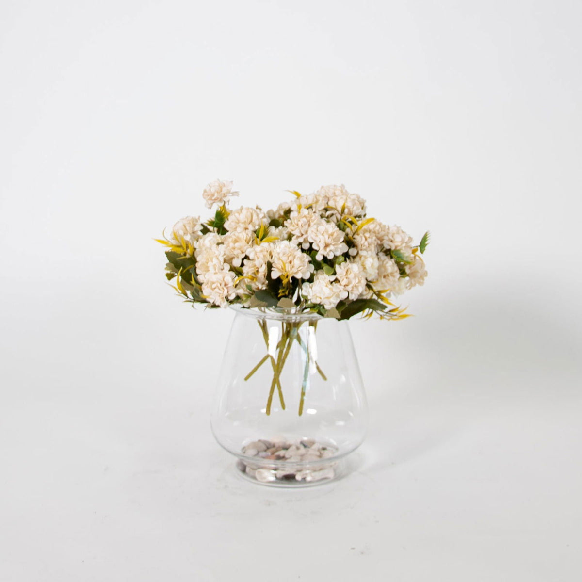 Artificial Mini Lucky Hydrangea - Floral White BUBULAND HOME