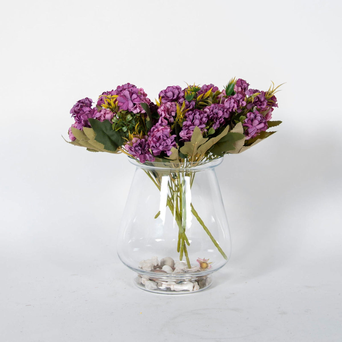 Artificial Mini Lucky Hydrangea - Floral Purple BUBULAND HOME