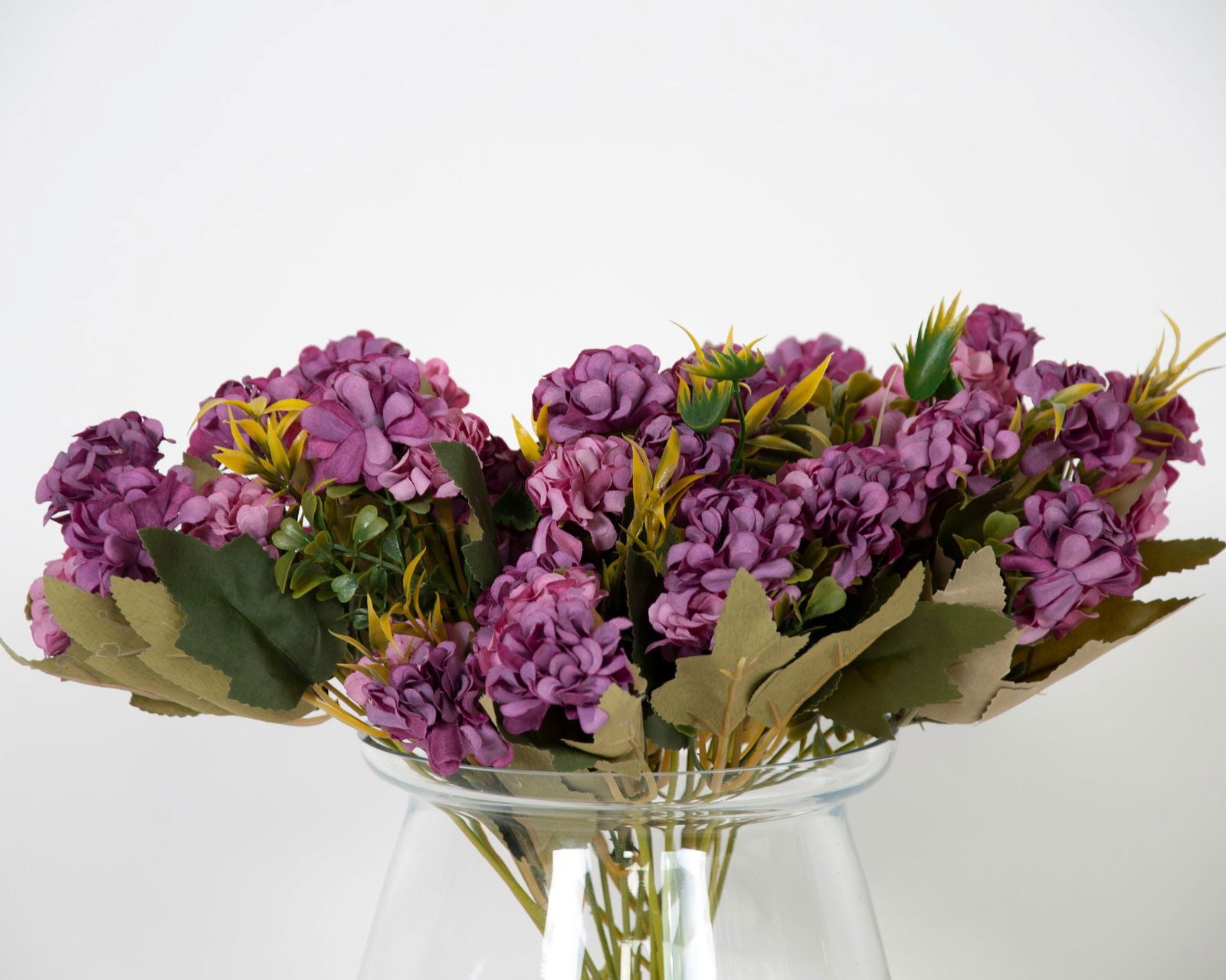 Artificial Mini Lucky Hydrangea - Floral Blue BUBULAND HOME