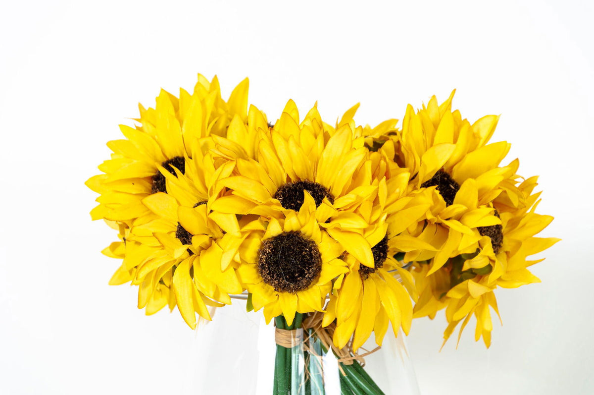 Artificial Sunflower Bouquet - Floral Default Title BUBULAND HOME