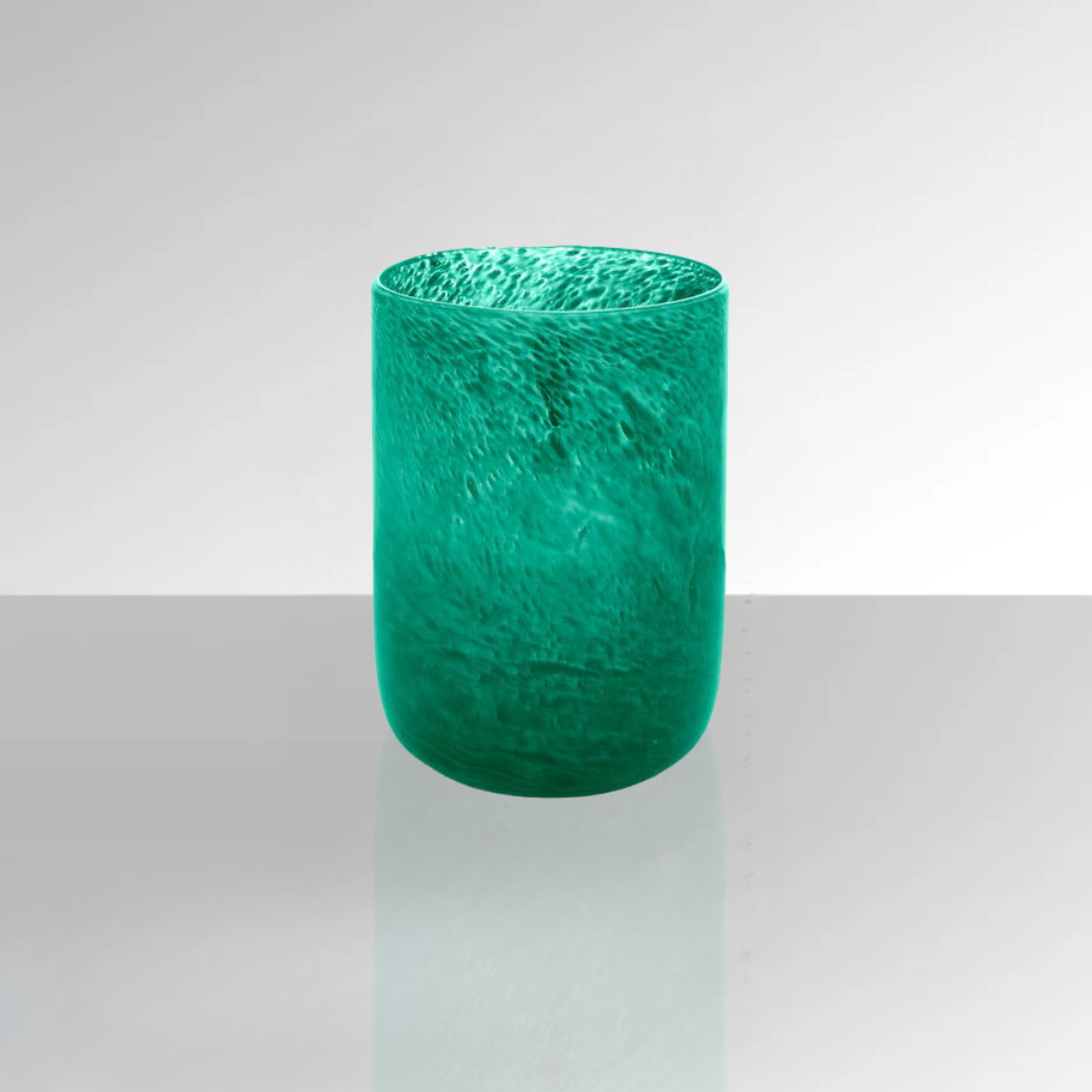 Aurora Green Glass Vases - vases Small BUBULAND HOME