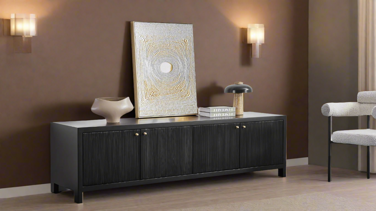 Bentley Ridge Entertainment Unit - Black - Entertainment Centers & TV Stands Default Title BUBULAND HOME