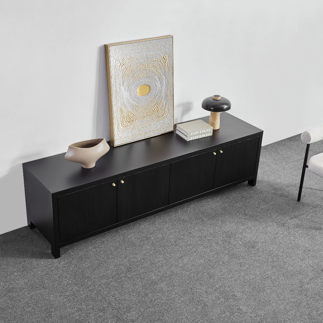 Bentley Ridge Entertainment Unit - Black BUBULAND HOME