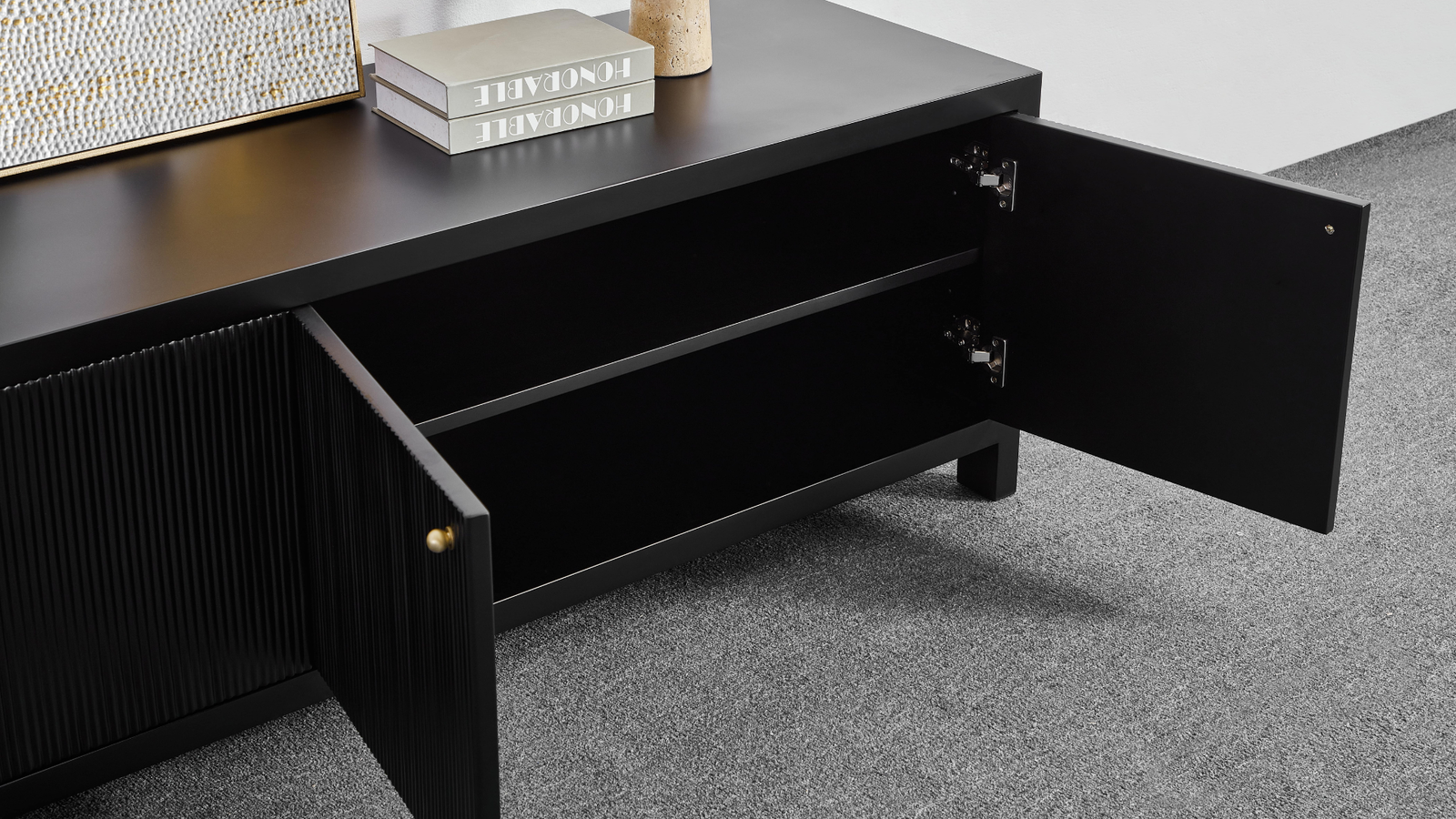 Bentley Ridge Entertainment Unit - Black BUBULAND HOME