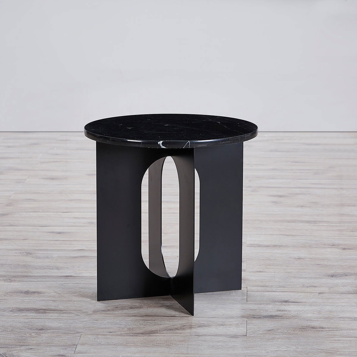 Black Marble and Metal Side Table BUBULAND HOME