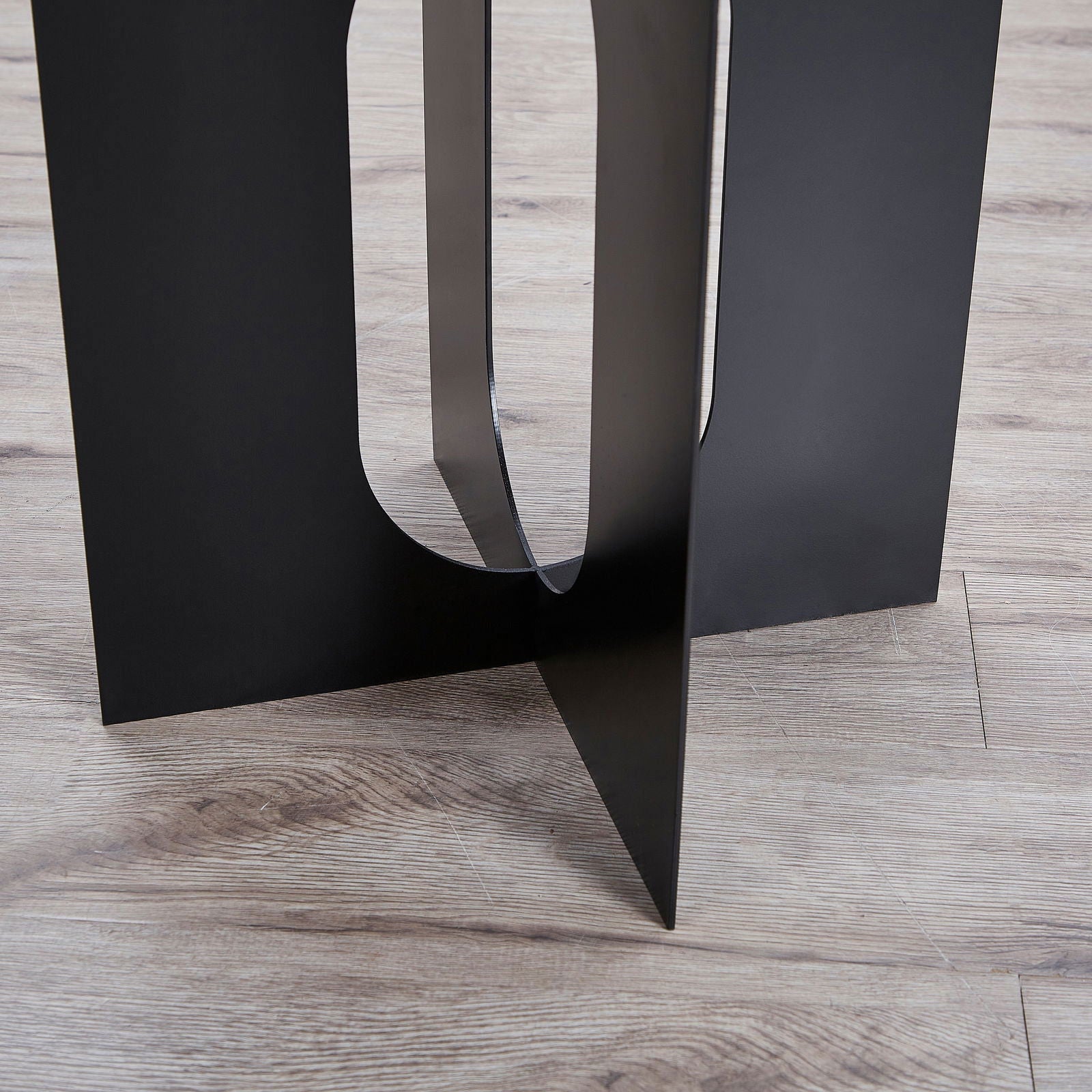 Black Marble and Metal Side Table BUBULAND HOME