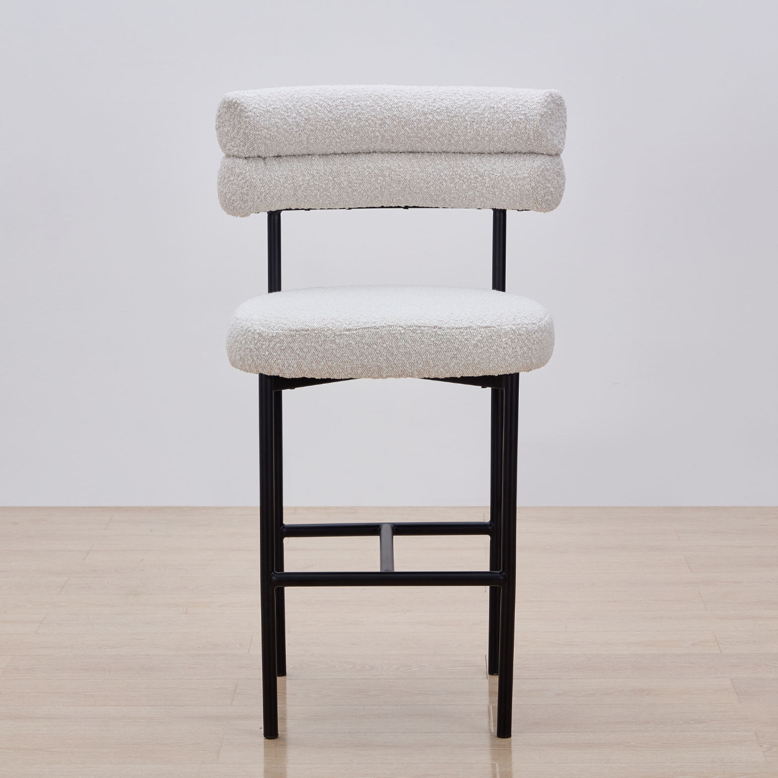 Cassandra Barstool - Premium Ivory Boucle BUBULAND HOME