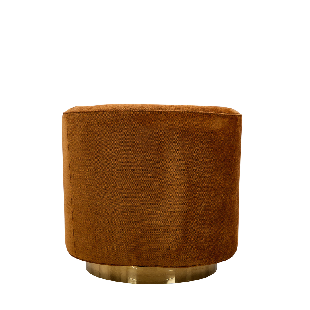 Charlotte Tub Swivel Armchair - Copper - Armchair Copper BUBULAND HOME