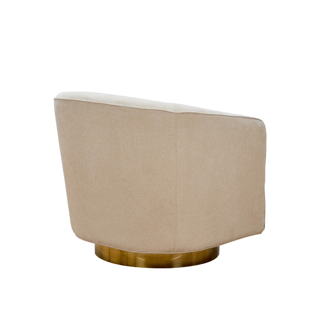 Charlotte Tub Swivel Armchair - Ivory BUBULAND HOME
