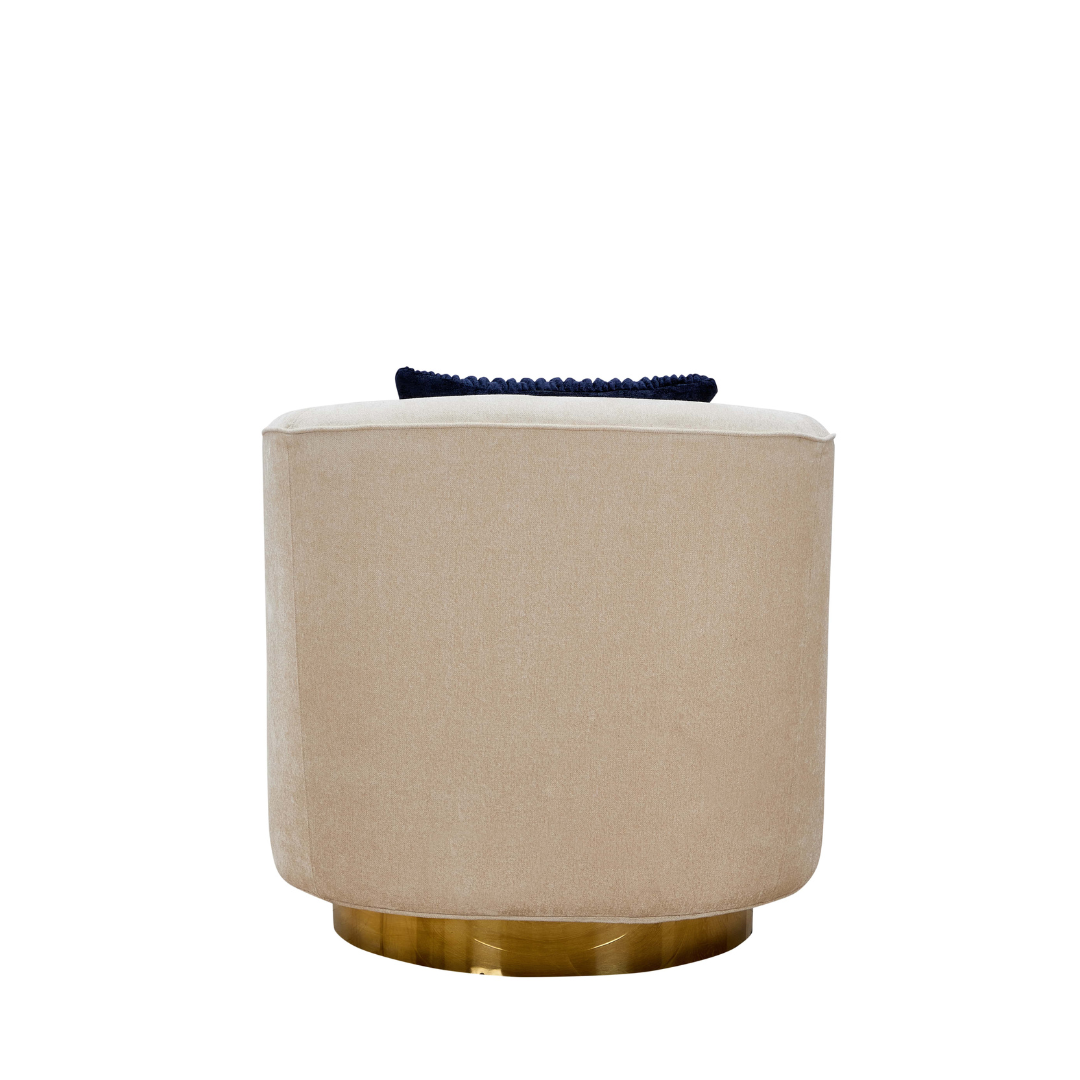 Charlotte Tub Swivel Armchair - Ivory BUBULAND HOME