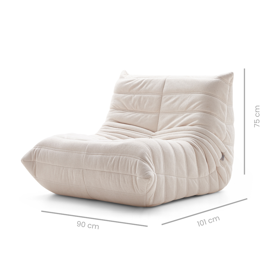 Cocoon Lounge Chair - Flat Boucle BUBULAND HOME