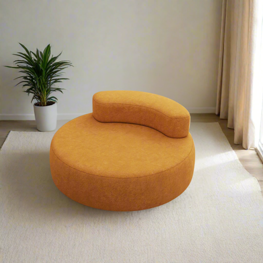 Arco Lounge Chair - Tangerine Premium Fabric BUBULAND HOME