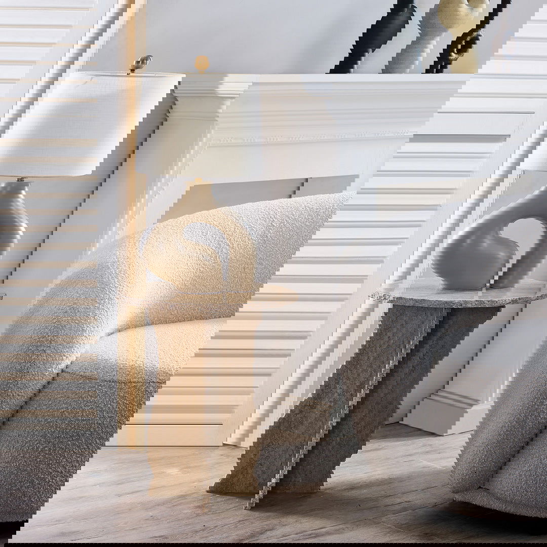 Cove Table Lamp - Lamps Cream BUBULAND HOME