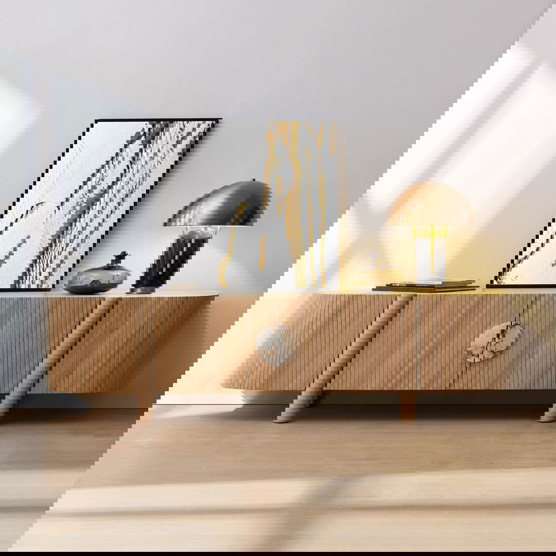 Craft Entertainment Unit - Natural | Customise Marble Handle BUBULAND HOME