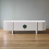 Craft Entertainment Unit - White | Customise Marble Handle BUBULAND HOME