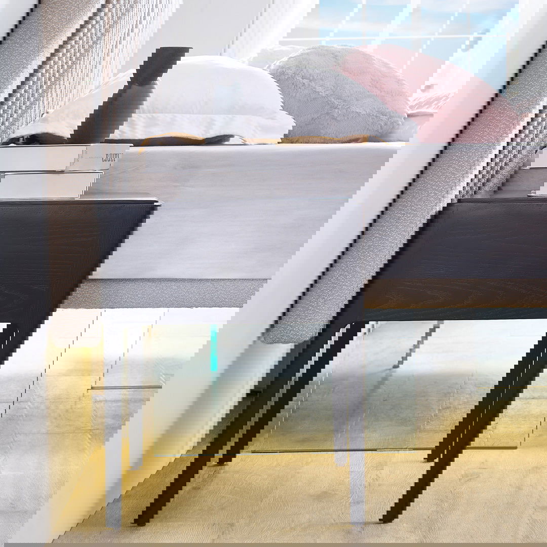 Craft Hardwood & Marble Side Table - Black | Customisable Marble Handle - Side Table Guatemala Green BUBULAND HOME