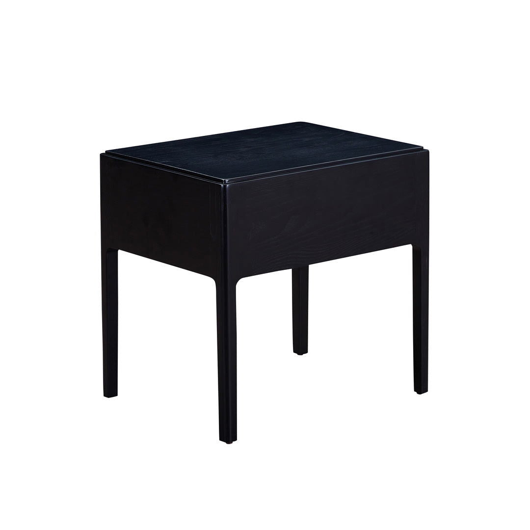 Craft Hardwood & Marble Side Table - Black | Customisable Marble Handle - Side Table Guatemala Green BUBULAND HOME