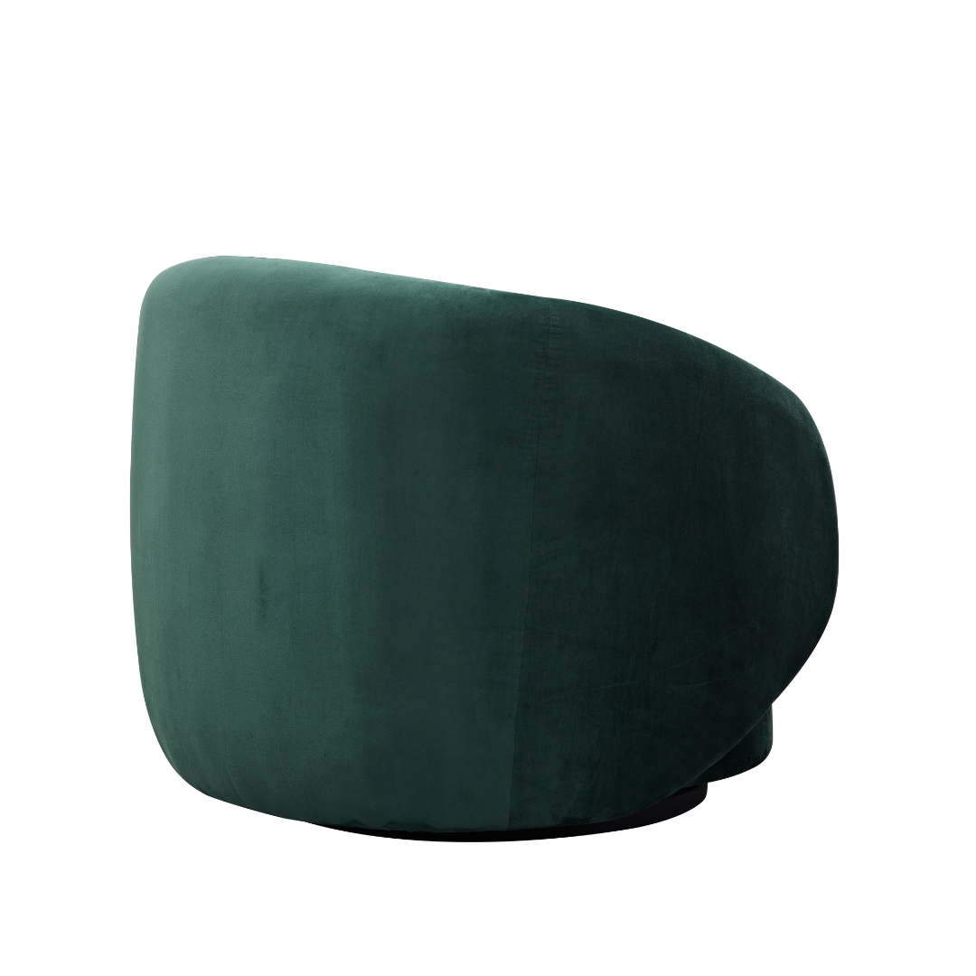 Cuddo Swivel Armchair - Green Velvet BUBULAND HOME
