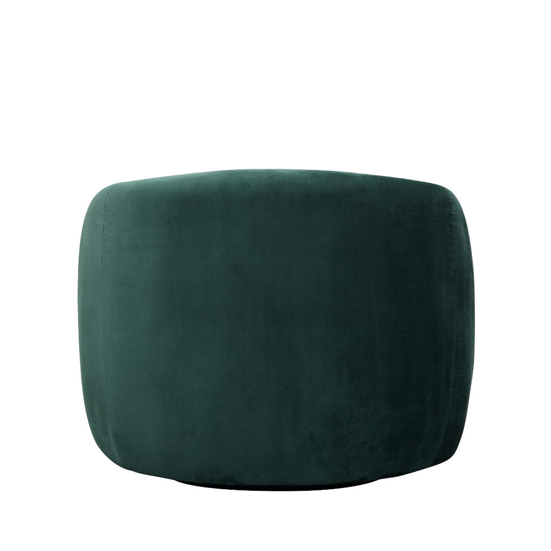 Cuddo Swivel Armchair - Green Velvet BUBULAND HOME