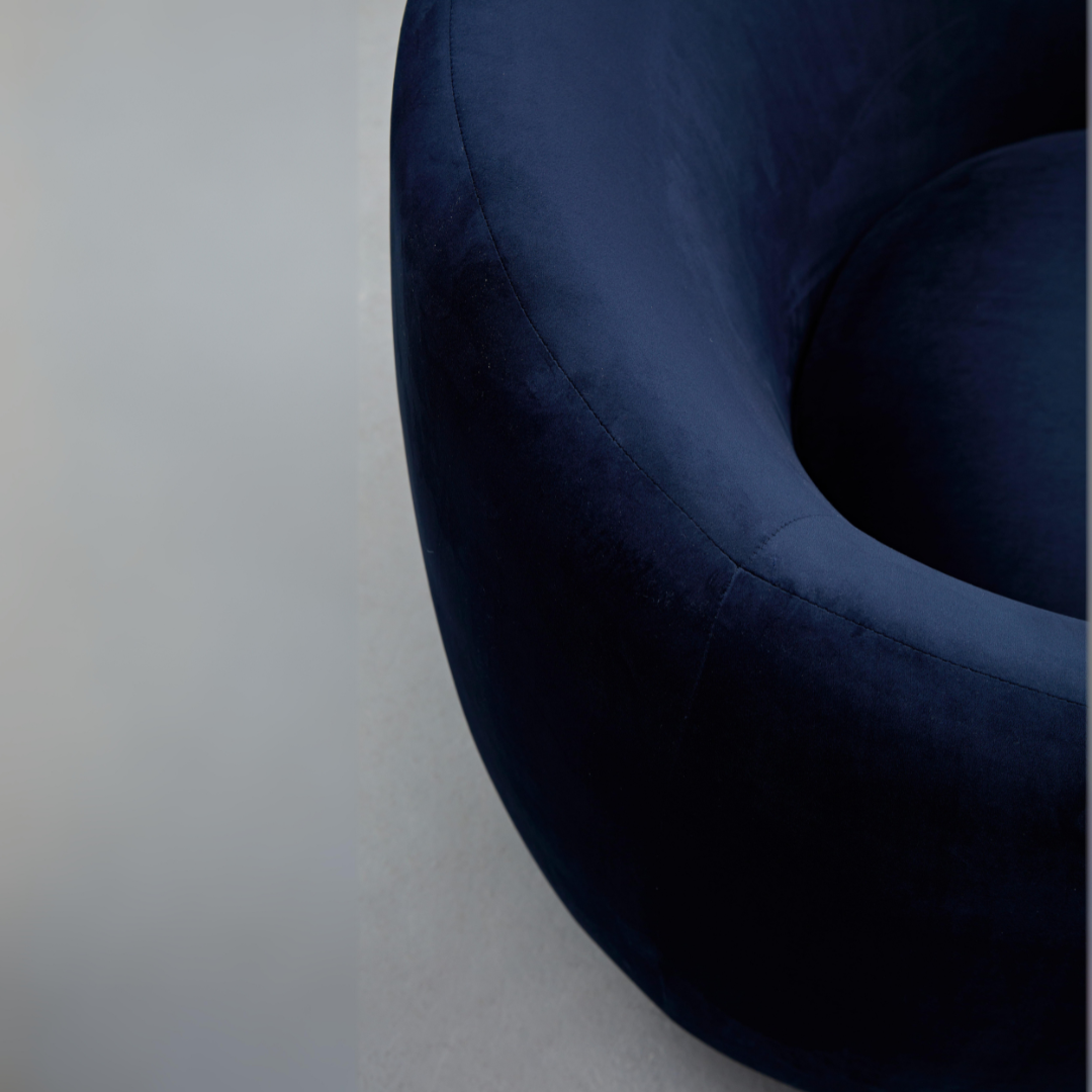 Cuddo Swivel Armchair - Navy Blue BUBULAND HOME