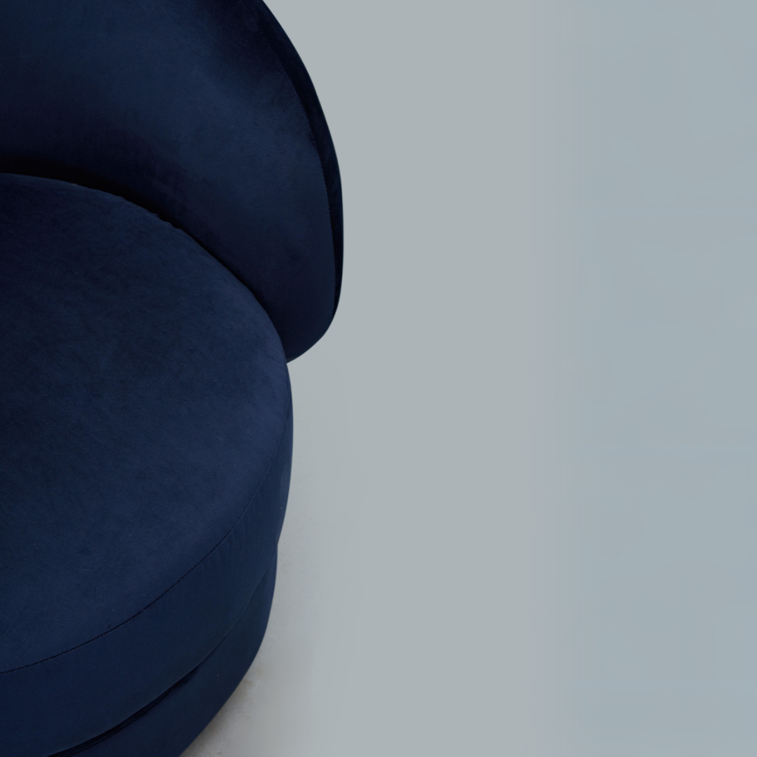 Cuddo Swivel Armchair - Navy Blue BUBULAND HOME