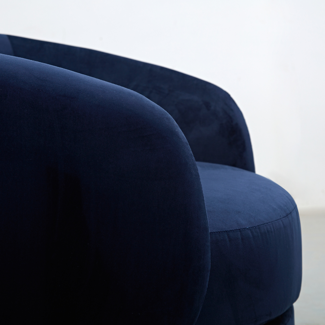 Cuddo Swivel Armchair - Navy Blue BUBULAND HOME
