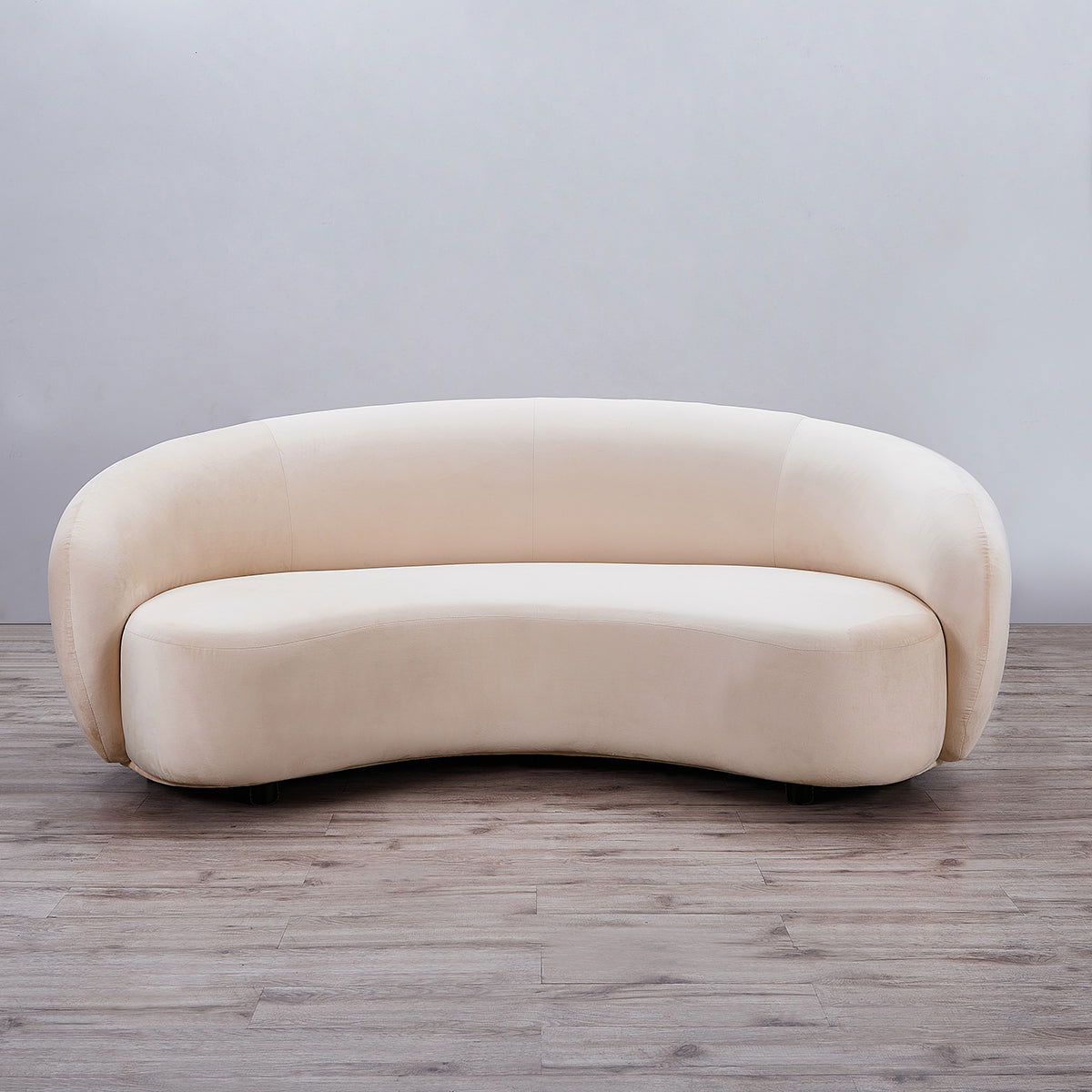 Curvo 2.5 Seater Velvet Sofa - Shell BUBULAND HOME