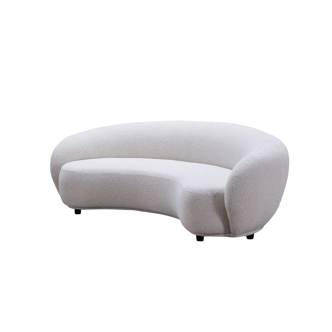 Curvo 3 Seater Boucle Sofa - Premium Ivory BUBULAND HOME