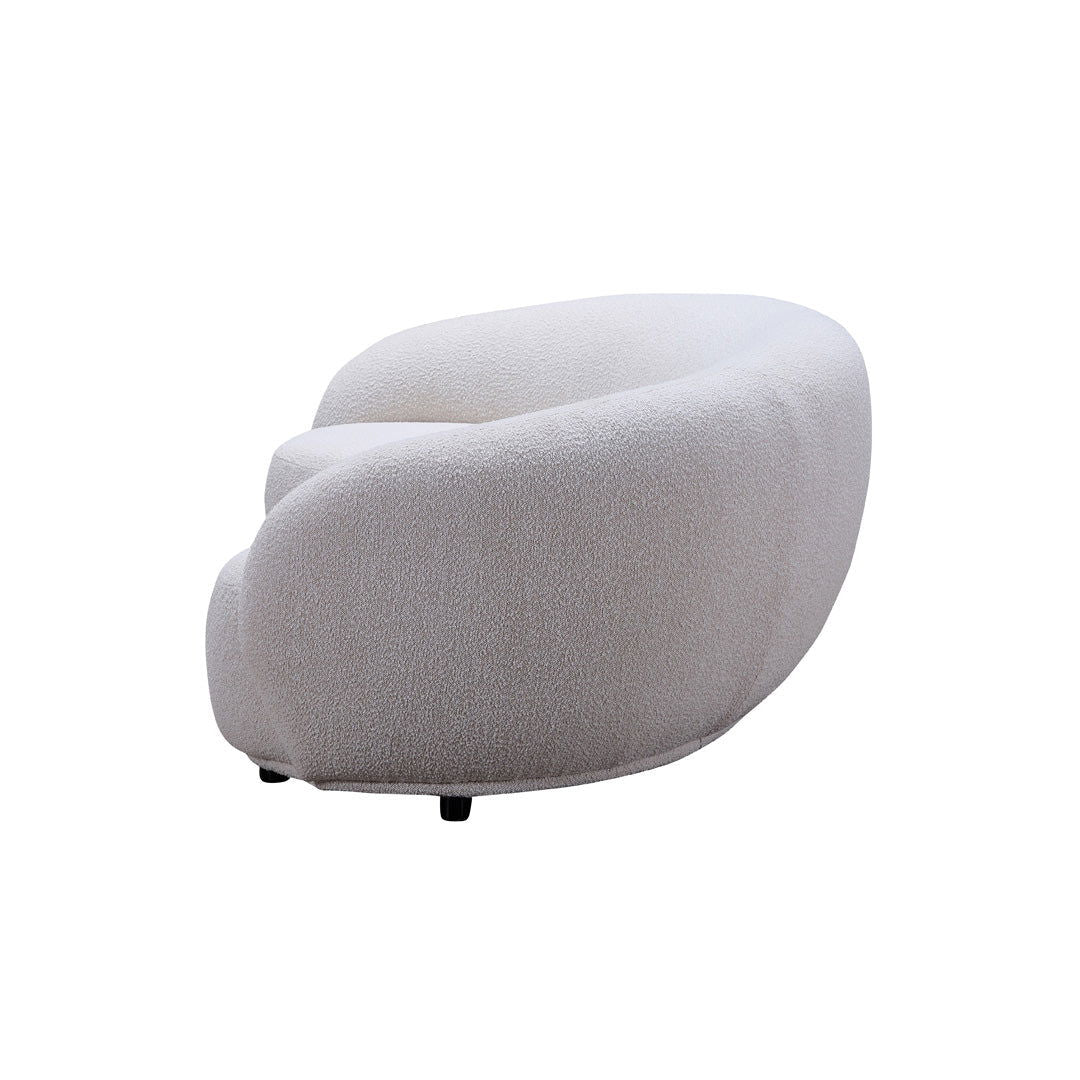 Curvo 3 Seater Boucle Sofa - Premium Ivory BUBULAND HOME