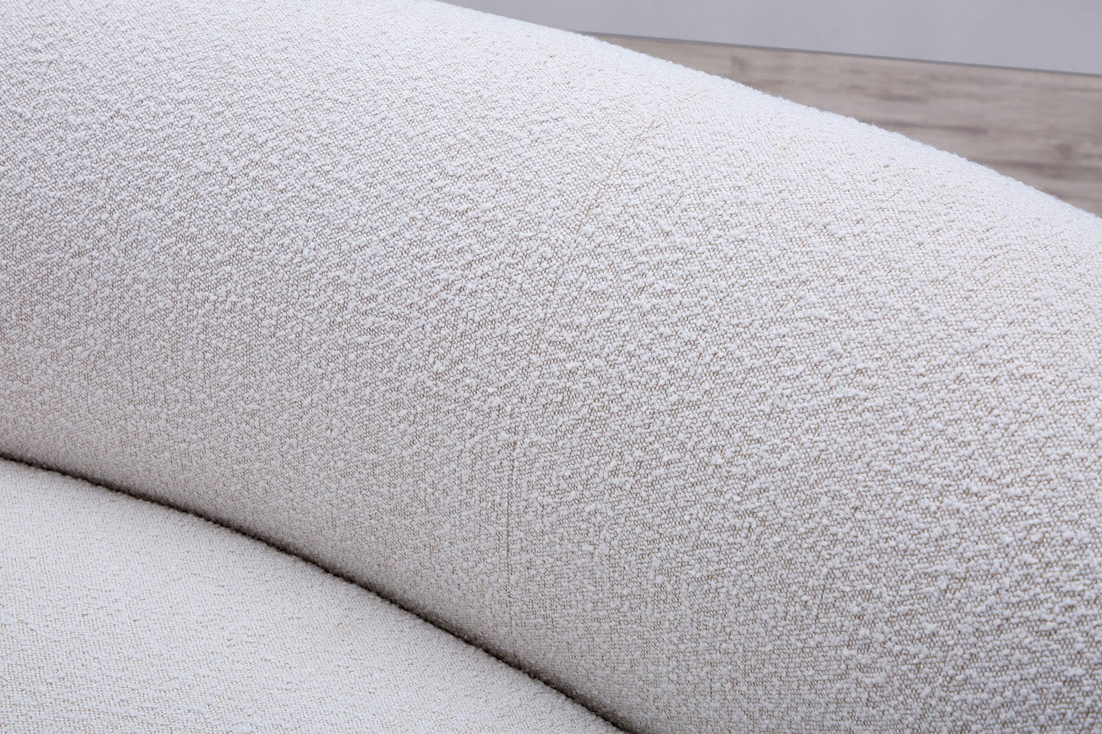 Curvo 3 Seater Boucle Sofa - Premium Ivory BUBULAND HOME
