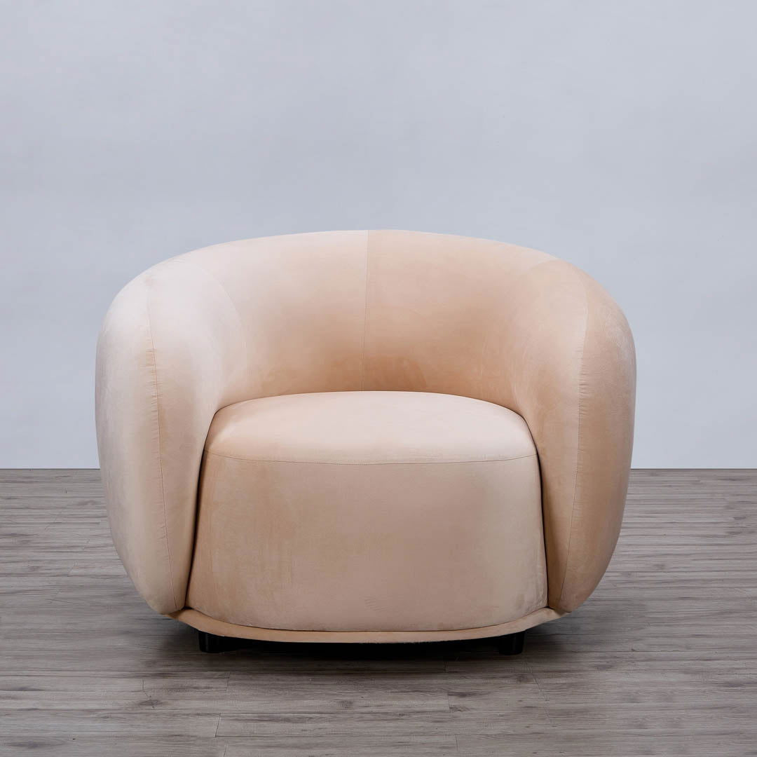 Curvo Occasional Armchair - Velvet Shell - sofa Shell Velvet BUBULAND HOME