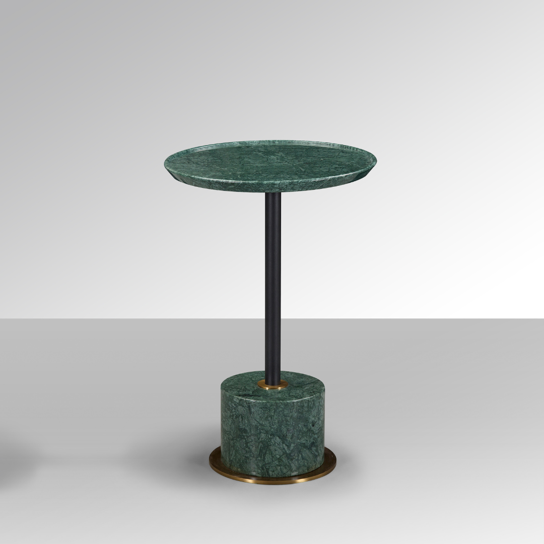 Dion Green Marble Side Table - Side Table Default Title BUBULAND HOME