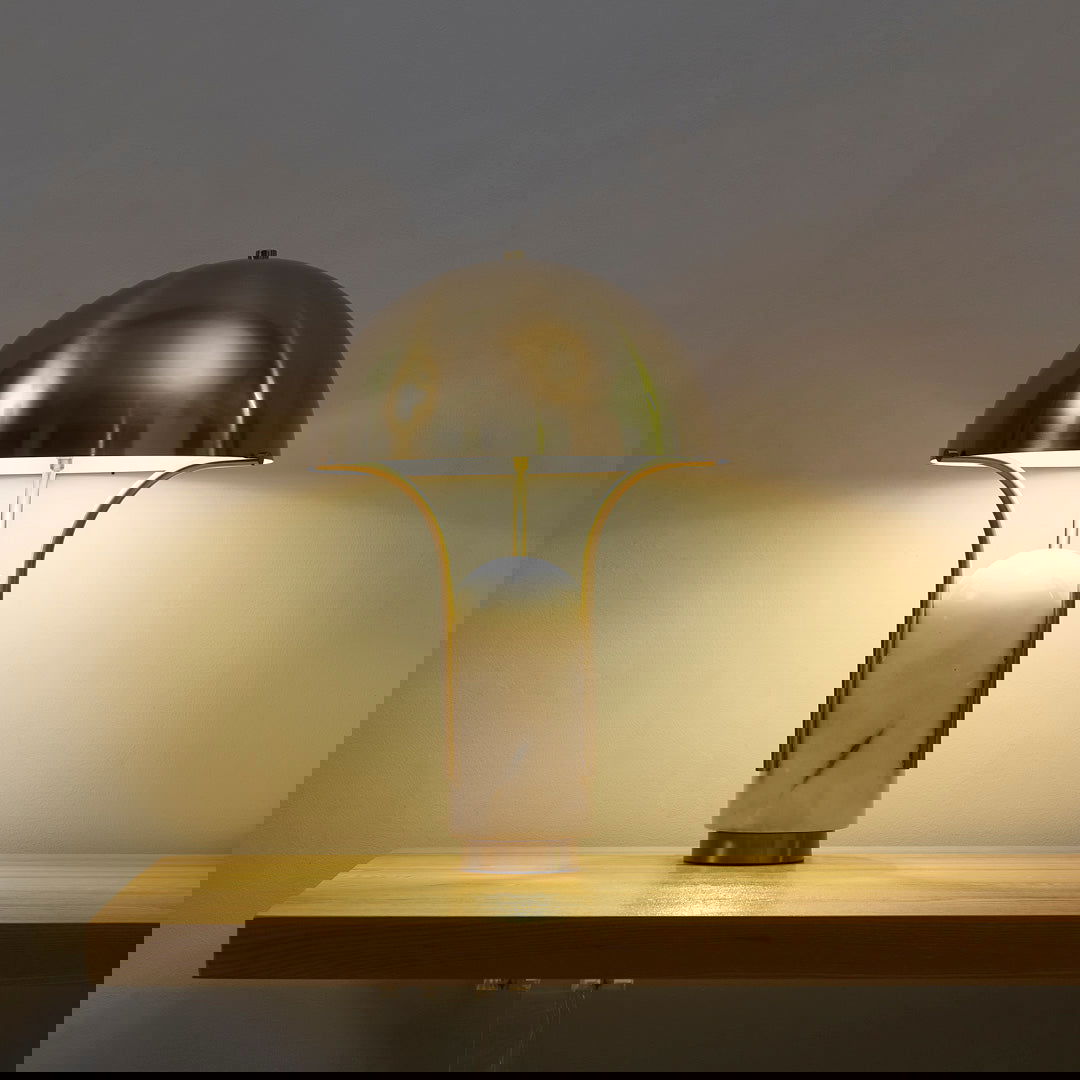 Dome White Marble Table Lamp - Lamps Default Title BUBULAND HOME