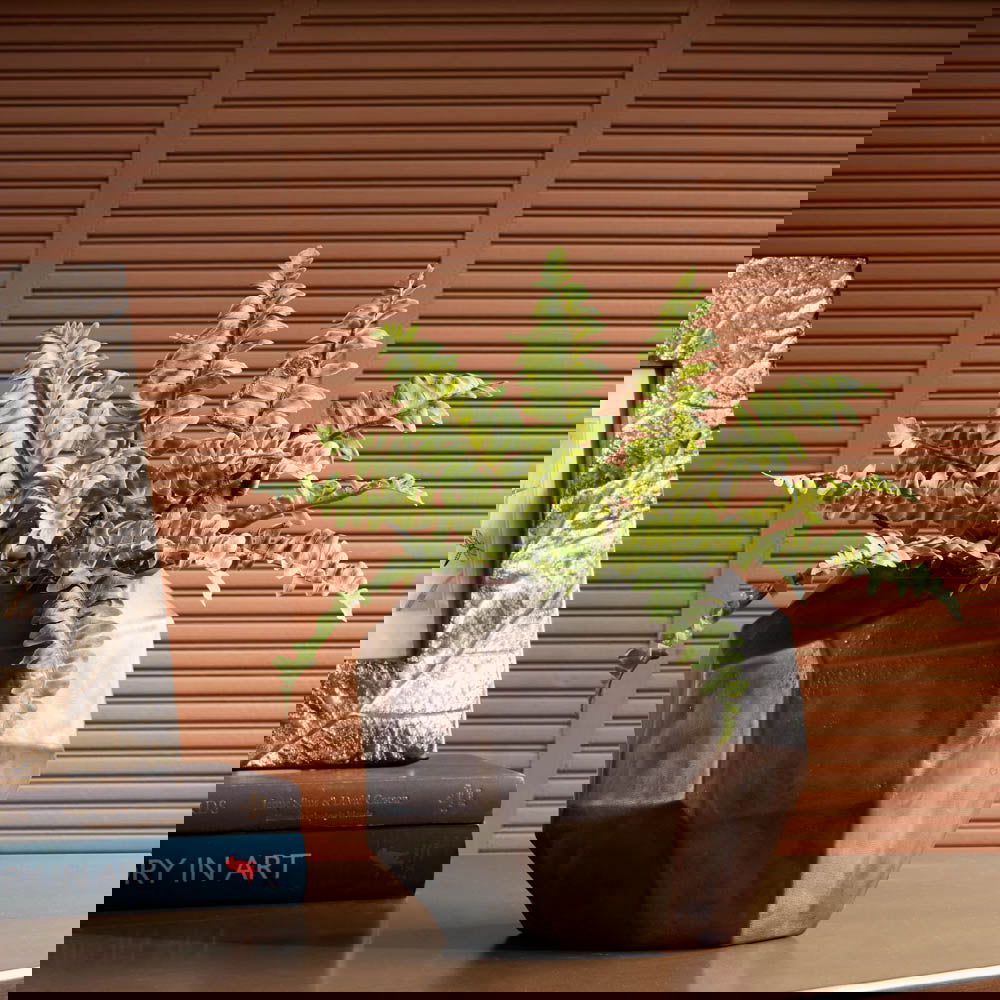 Faceted Irregular Cut Glass Vase BUBULAND HOME