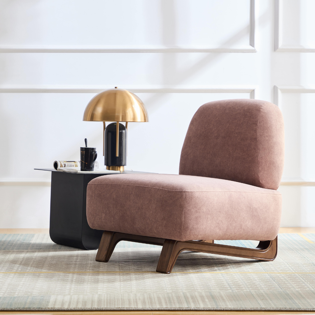 Farah Occasional Chair - Dusty Pink Velvet Performance - Armchair Default Title BUBULAND HOME