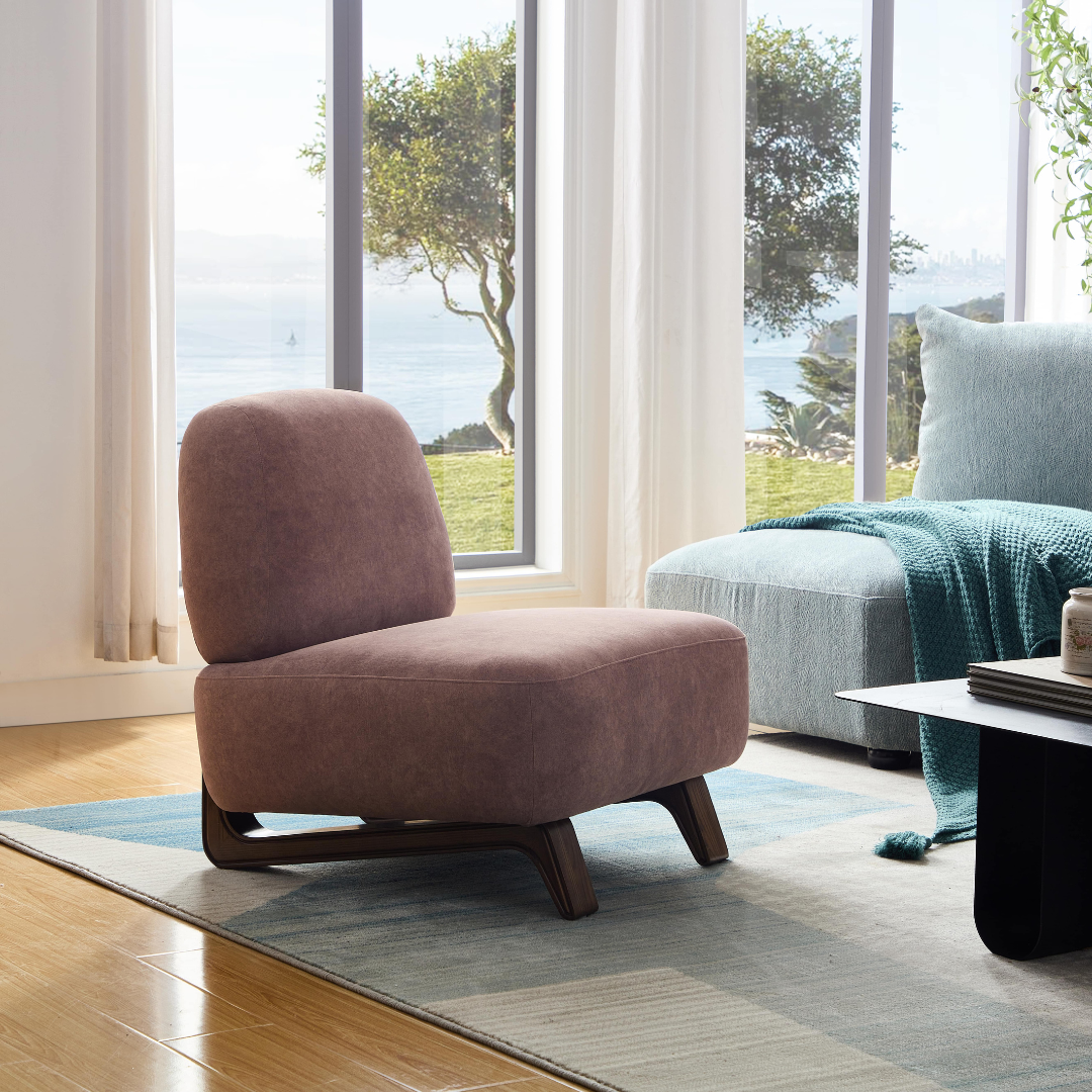 Farah Occasional Chair - Dusty Pink Velvet Performance - Armchair Default Title BUBULAND HOME
