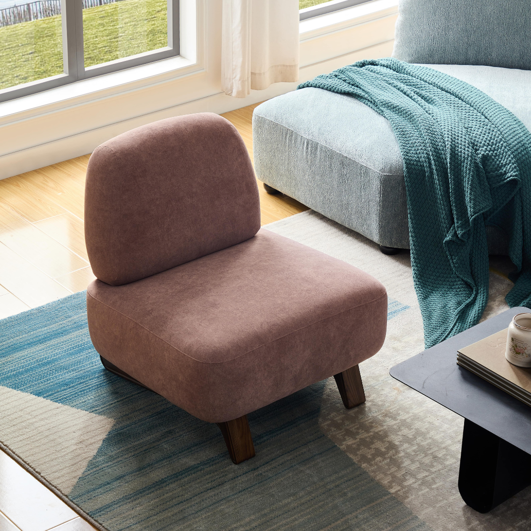 Farah Occasional Chair - Dusty Pink Velvet Performance - Armchair Default Title BUBULAND HOME