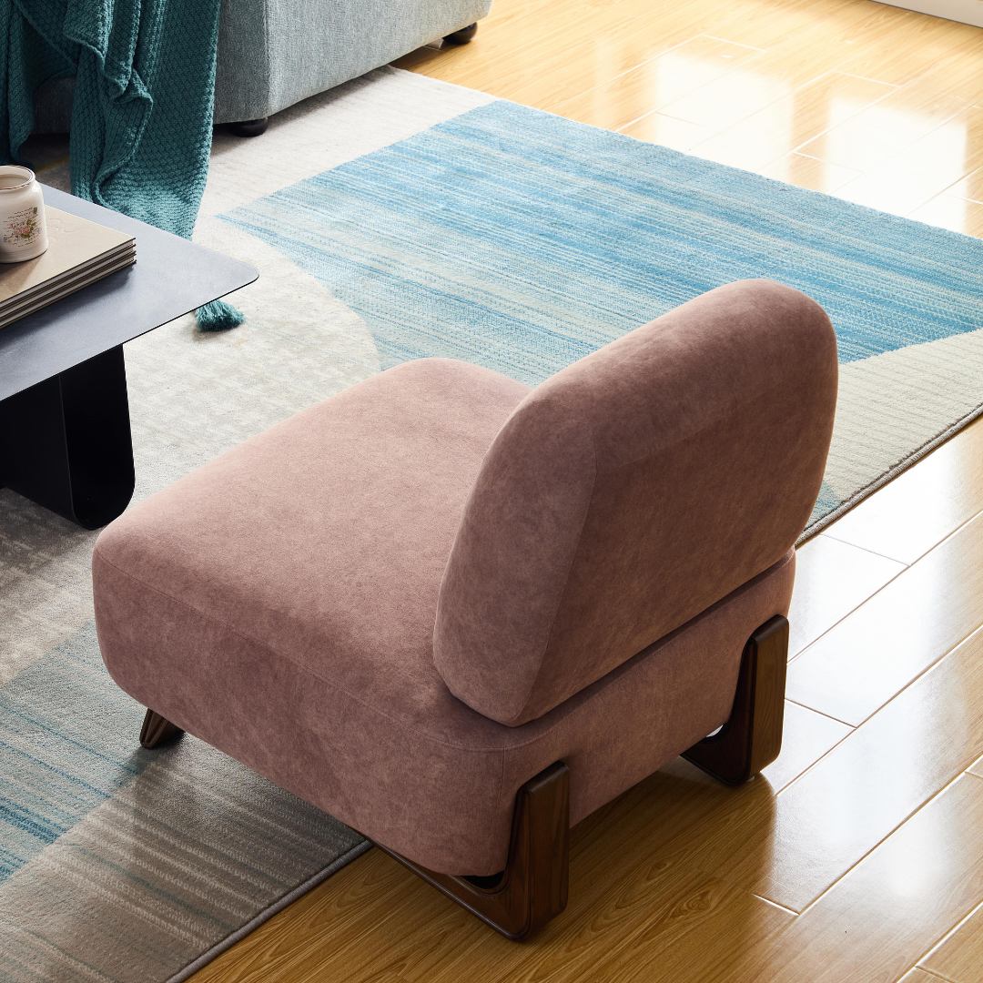 Farah Occasional Chair - Dusty Pink Velvet Performance - Armchair Default Title BUBULAND HOME