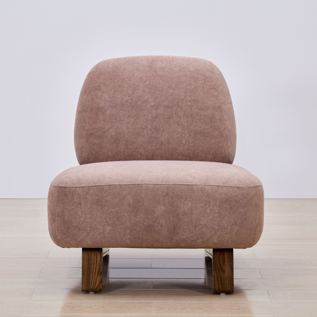 Farah Occasional Chair - Dusty Pink Velvet Performance - Armchair Default Title BUBULAND HOME