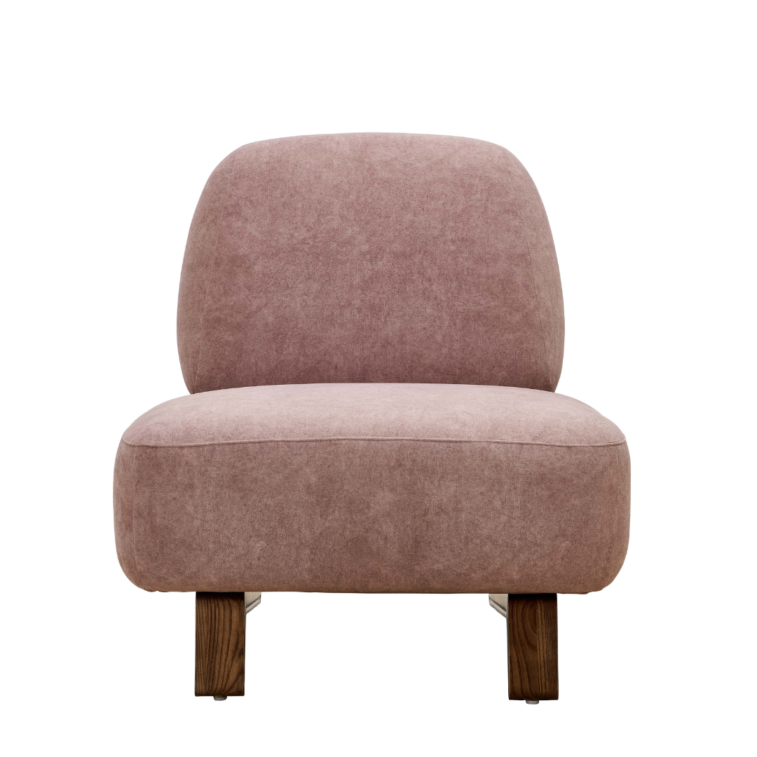 Farah Occasional Chair - Dusty Pink Velvet Performance - Armchair Default Title BUBULAND HOME