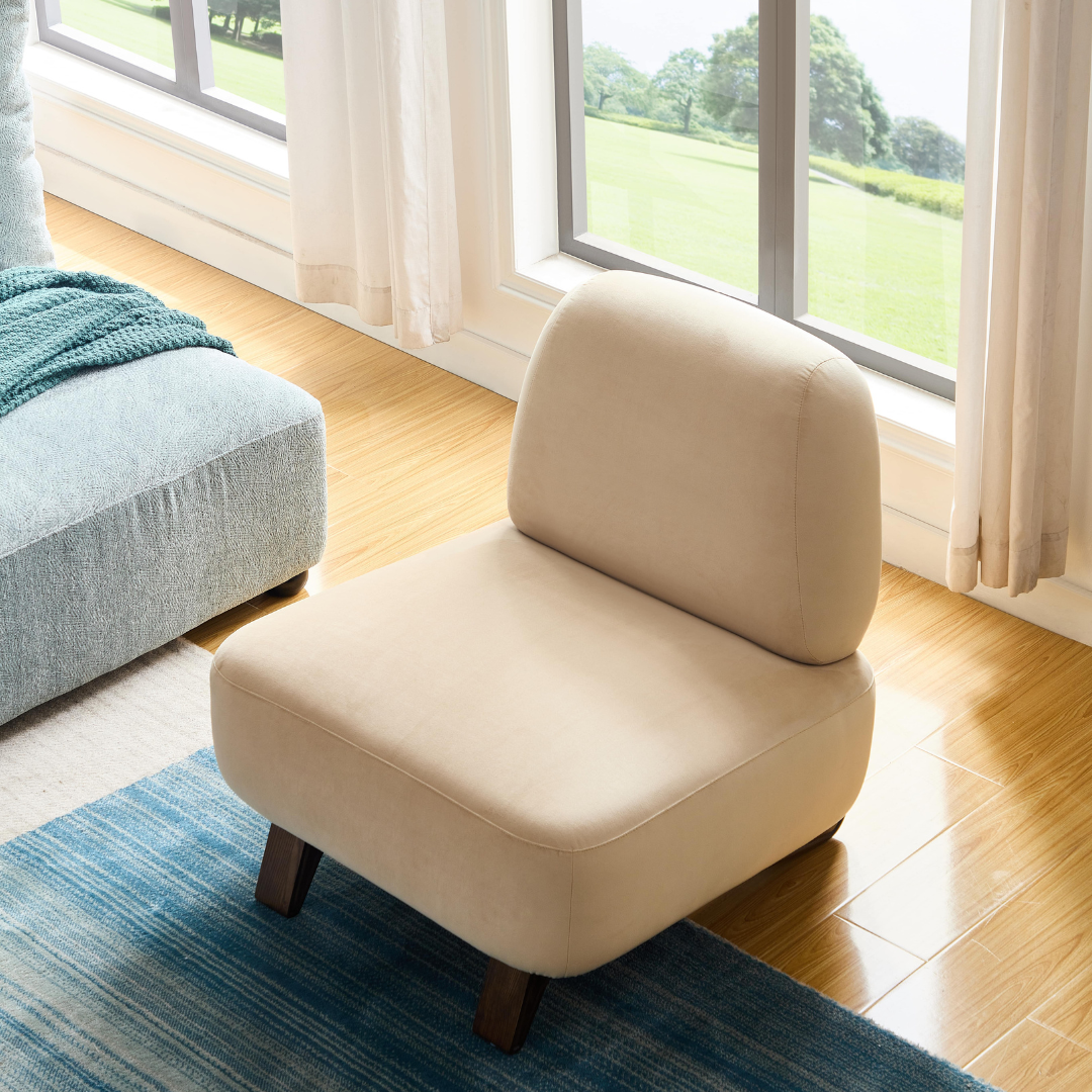 Farah Occasional Chair - Sand Velvet - Armchair Sand Velvet BUBULAND HOME