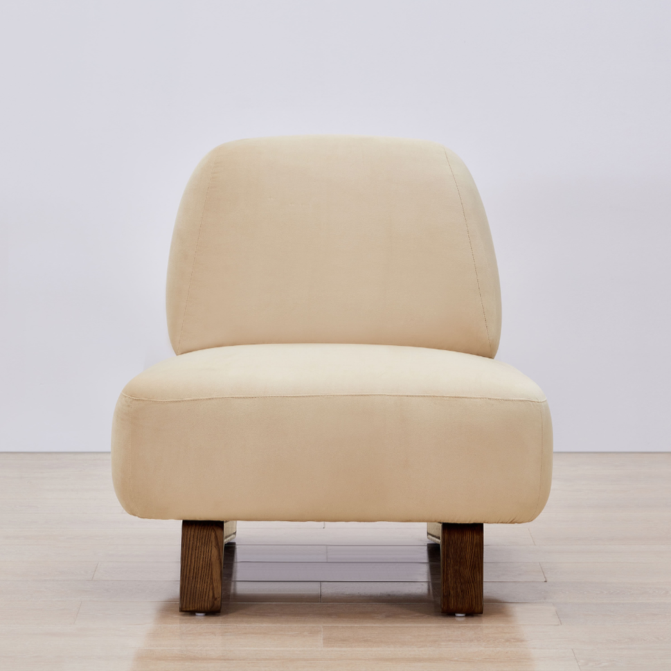 Farah Occasional Chair - Sand Velvet - Armchair Sand Velvet BUBULAND HOME