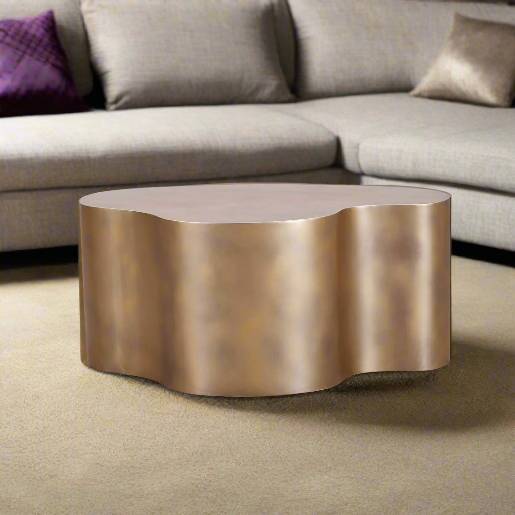 Golden Brass Coffee Table BUBULAND HOME